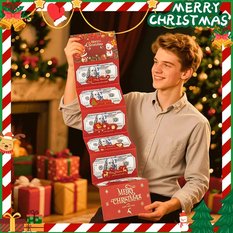Weihnachts-Geldgeschenk-Umschlag zum Falten