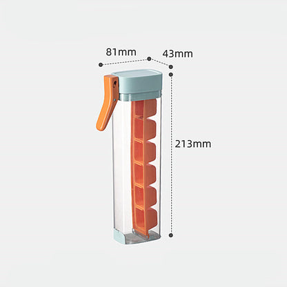 FrostPulse™ | Eiswürfelform mit Knopf – Hygienisch, leicht entnehmbar & platzsparend | 1+1 GRATIS
