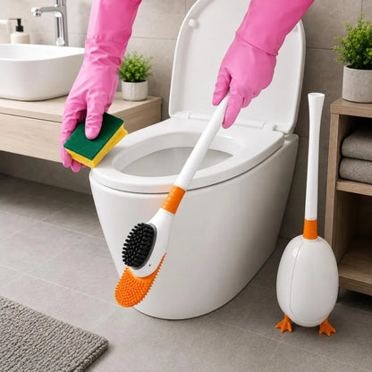 SplashMate™ | Hygienische Silikon-Toilettenbürste mit Entenhalter