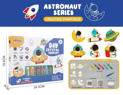 Kristall-Klebemalerei Bastelset – Astronaut