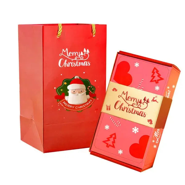 Geschenkbox in Rot mit Merry-Christmas-Motiv
