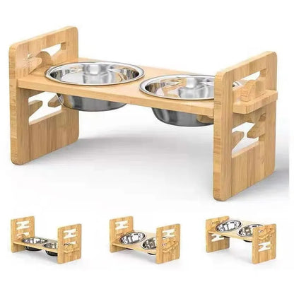 GlideBowl – Erhöhter Futternapf-Ständer aus Holz | 50 % RABATT