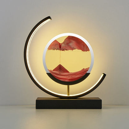 Deko LED Tischlampe | Moderne Designer Lampe | Sandbild zum Drehen | SandScape