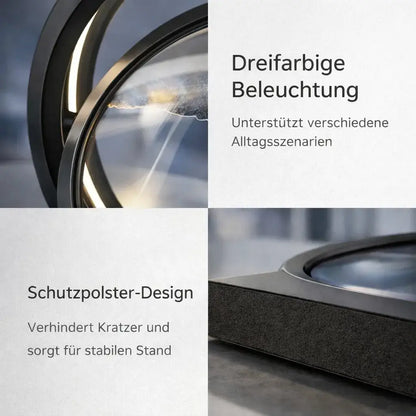 Deko LED Tischlampe | Moderne Designer Lampe | Sandbild zum Drehen | SandScape