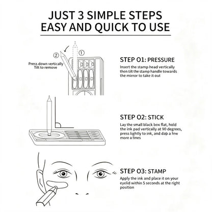 1+1 GRATIS PAKET - Stempel-Eyeliner wasserfest symmetrisch | StampLiner