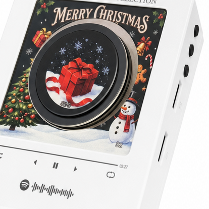 Carolena – Musikalischer Weihnachts-Kühlschrankmagnet | 9 Weihnachtslieder im Vinyl-Look