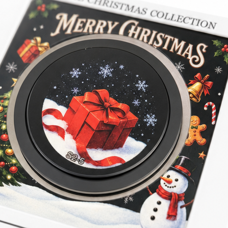 Carolena – Musikalischer Weihnachts-Kühlschrankmagnet | 9 Weihnachtslieder im Vinyl-Look