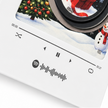 Carolena – Musikalischer Weihnachts-Kühlschrankmagnet | 9 Weihnachtslieder im Vinyl-Look