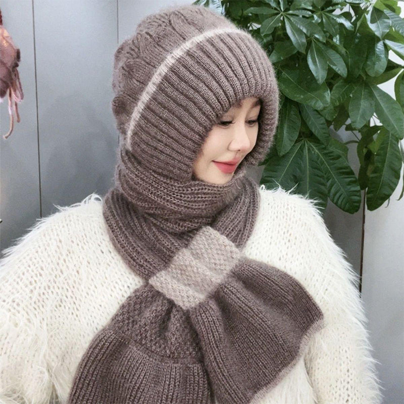 1+1 GRATIS | Mia™ - Damen-Wintermütze mit Schal und winddichtem Ohrenschutz