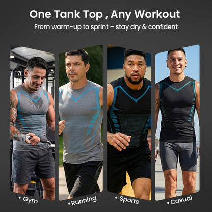 1+1 in kaching - Kompressions-Tanktop für Männer schlankmachend | CoreSlim