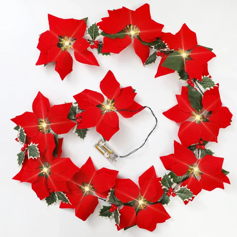 Weihnachtsstern Lichtergirlande Solar-Variante