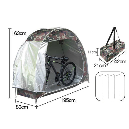 Outdoor-Abdeckhaube für Fahrräder im Garten