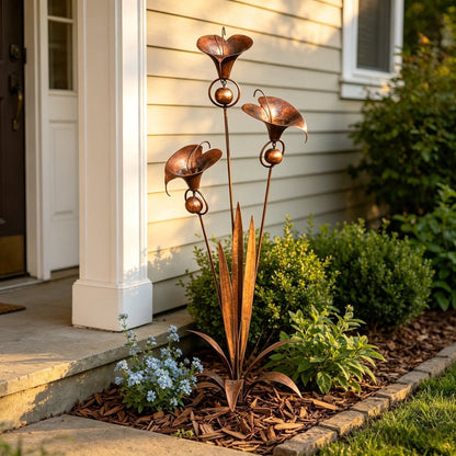 CallaChime™ | Handgefertigter Gartenstab mit Klangspiel