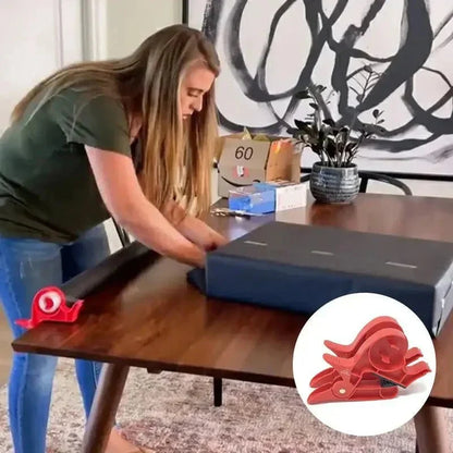 Einpackhilfe mit Klebebandspender