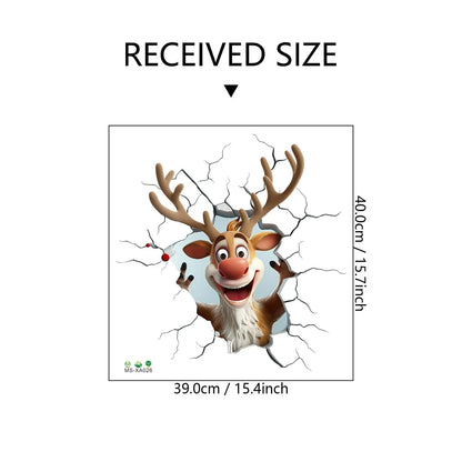 3D Weihnachtsmann Wandsticker aus PVC