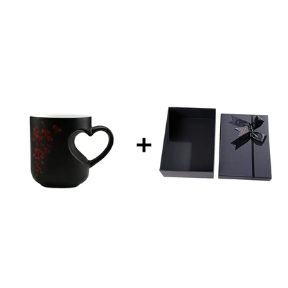 Farbwechsel Tasse mit Herzgriff aus Keramik 400 ml