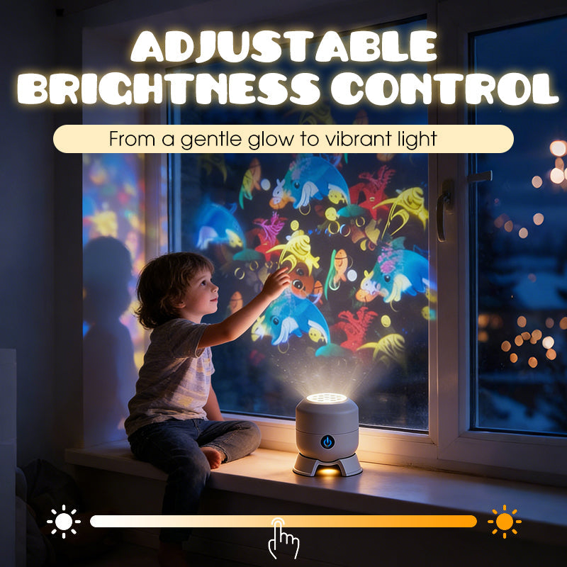 OceanGlow™ | Projektor Lampe – Rotierende Wellen, LED Nachtlicht & USB