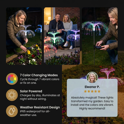 LuminaJelly™ | Solar Gartenlichter – Farbwechsel LED Qualle, wetterfest & kabellos