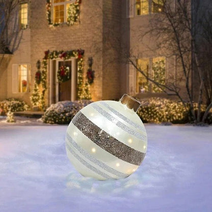 Aufblasbare Weihnachtskugel 60 cm – wetterfeste Deko für Innen und Außen, viele Designs