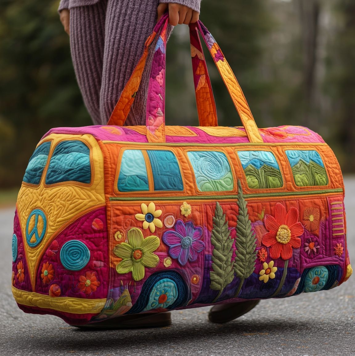 FloraVoyage Gesteppte Blumen Reisetasche C3