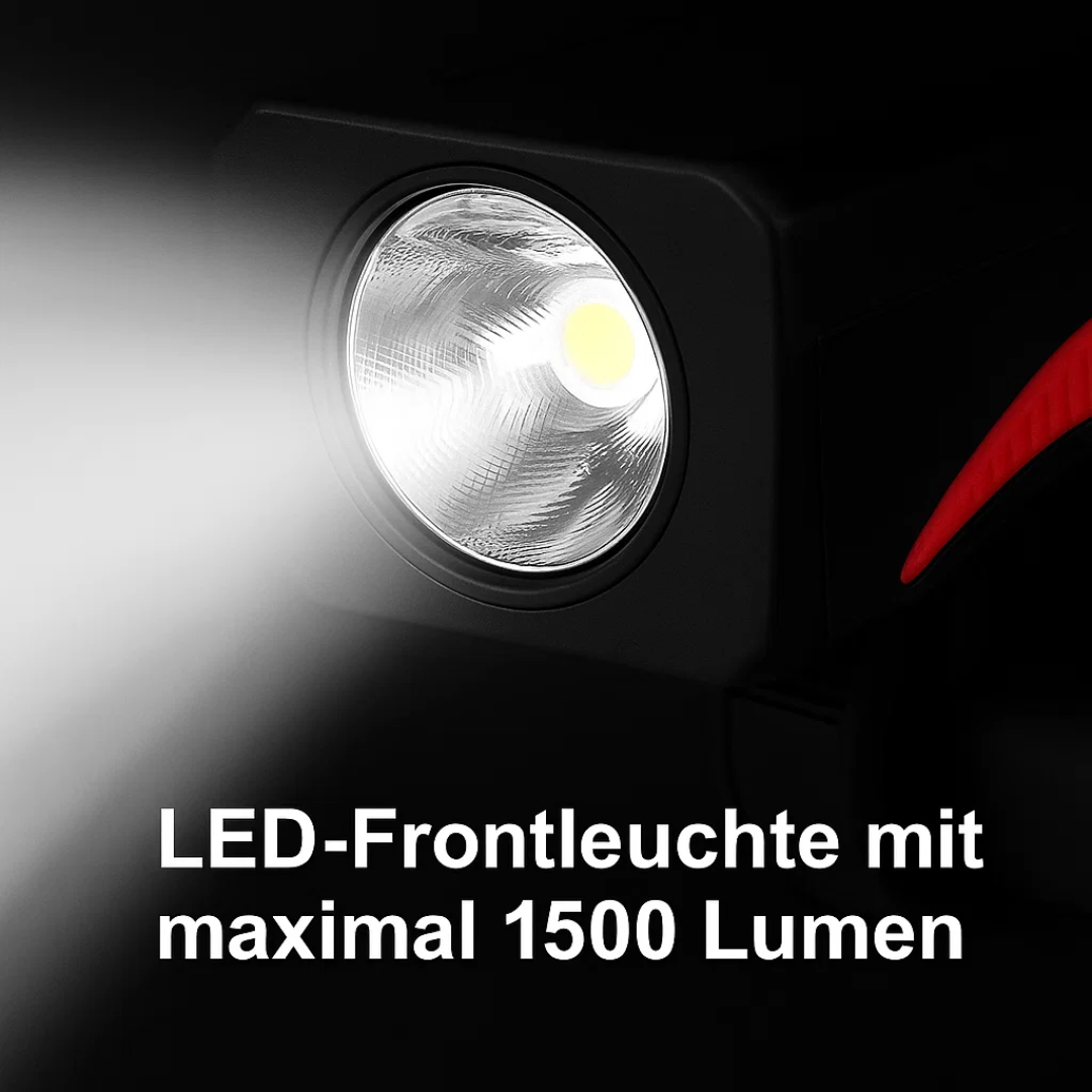 Fahrradlicht mit Handyhalterung & Powerbank | Fahrradbeleuchtung vorne | PowerRide