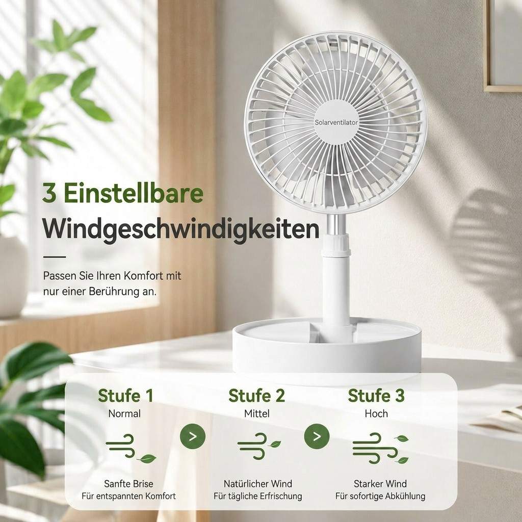 Faltbarer USB Akku Ventilator | Faltbrise