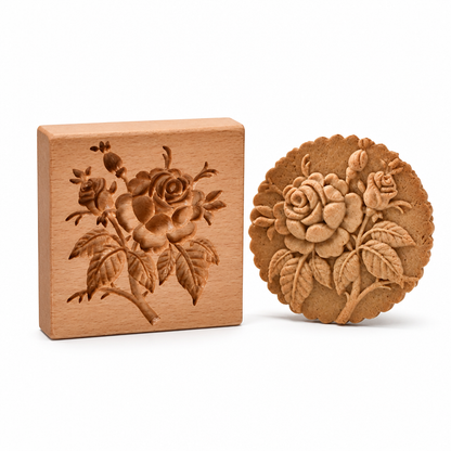 Holz-Keksform Rose