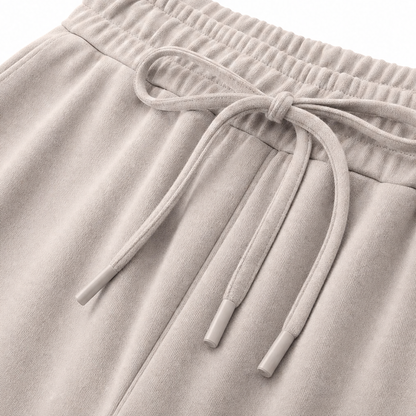 Loungewear-Set mit Rundhals & Zugband-Hose | Restwell