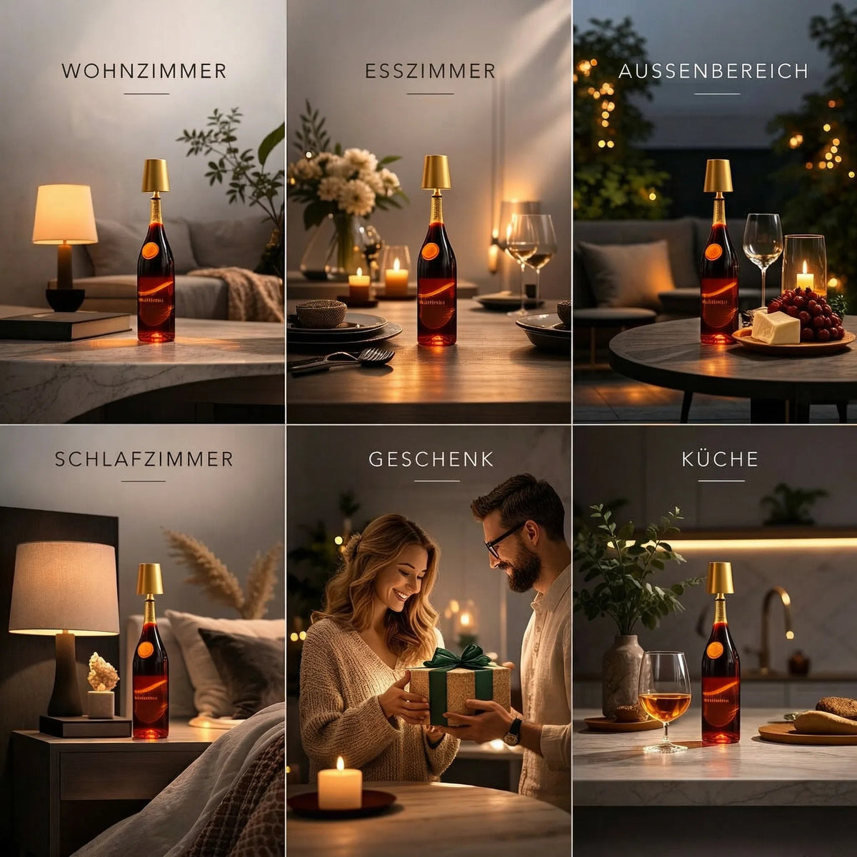 Flaschenlicht im Einsatz