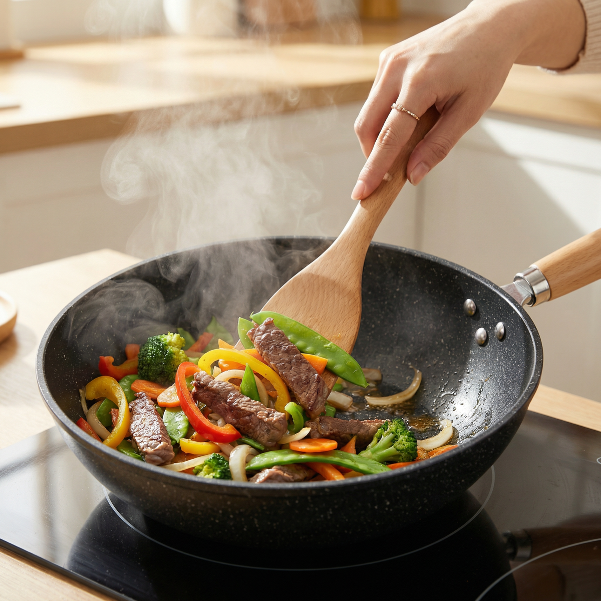 Wok mit frischem Gemüse