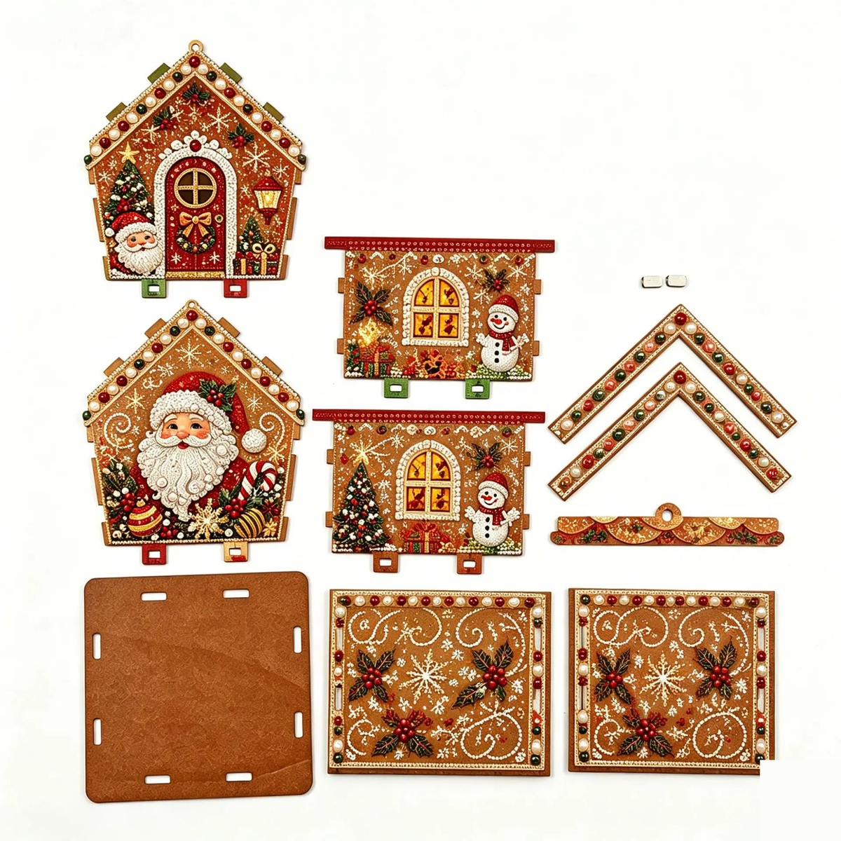 Diamond Painting Holz-Weihnachtshaus – Ansicht 8