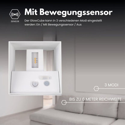 Kabellose LED-Wandleuchte für Innen & Außen | Akku-Wandlampe mit Bewegungssensor