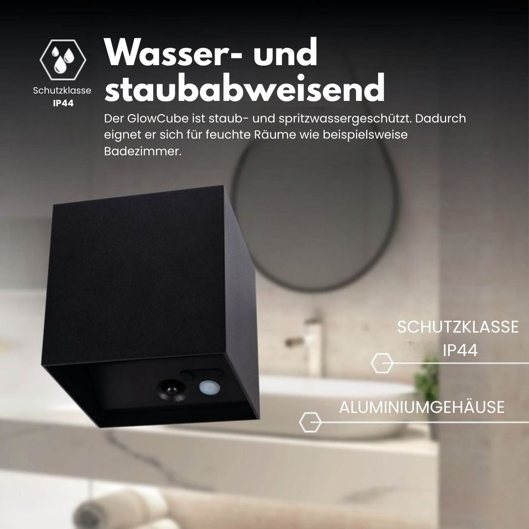 Kabellose LED-Wandleuchte für Innen & Außen | Akku-Wandlampe mit Bewegungssensor
