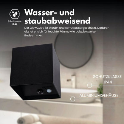 Kabellose LED-Wandleuchte für Innen & Außen | Akku-Wandlampe mit Bewegungssensor