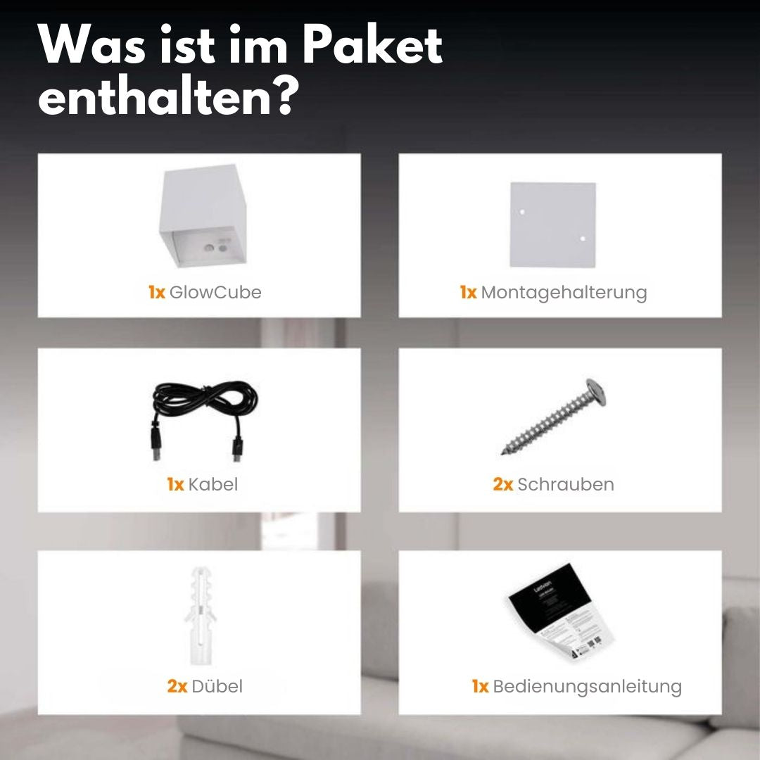 Kabellose LED-Wandleuchte für Innen & Außen | Akku-Wandlampe mit Bewegungssensor