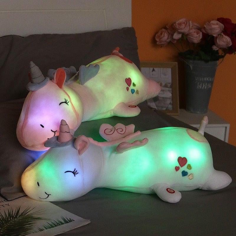 Einhorn-Plüschtier mit Regenbogen-LEDs