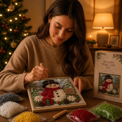 Weihnachts-Garn-Steckbild ohne Nähen | Foldery