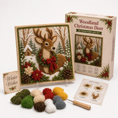 Weihnachts-Garn-Steckbild ohne Nähen | Foldery