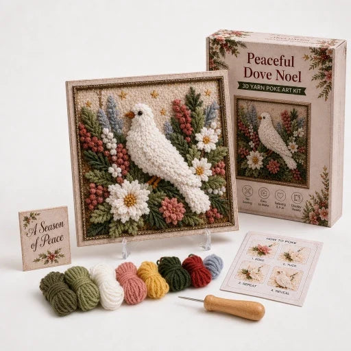 Weihnachts-Garn-Steckbild ohne Nähen | Foldery