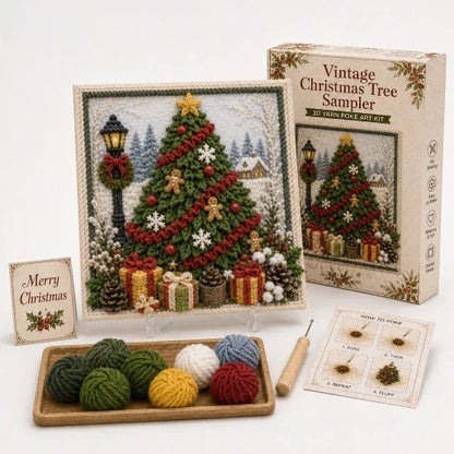 Weihnachts-Garn-Steckbild ohne Nähen | Foldery