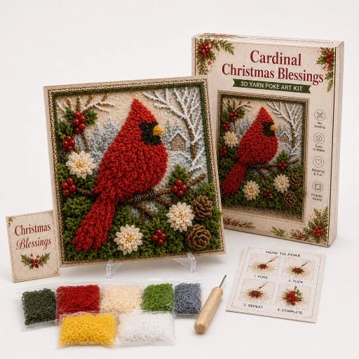 Weihnachts-Garn-Steckbild ohne Nähen | Foldery