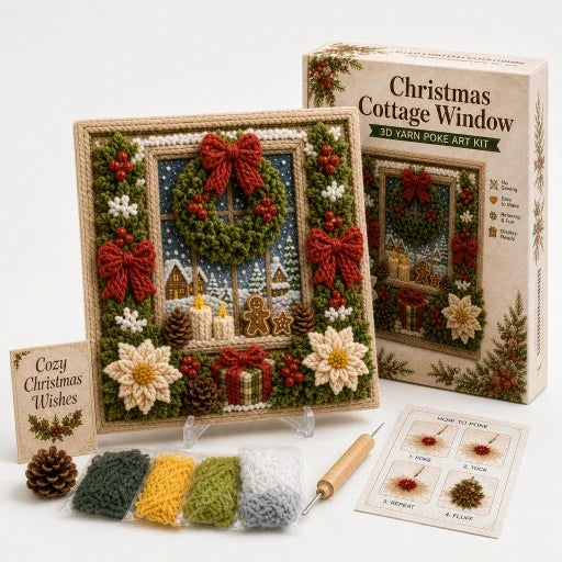 Weihnachts-Garn-Steckbild ohne Nähen | Foldery