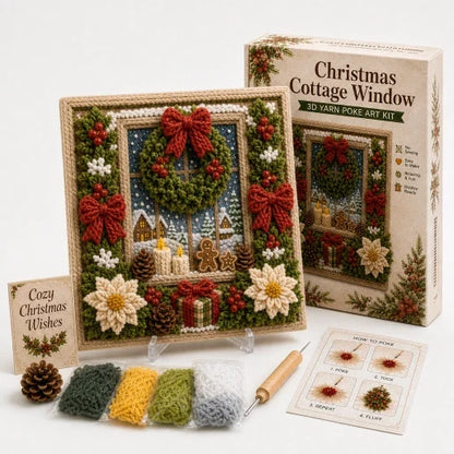 Weihnachts-Garn-Steckbild ohne Nähen | Foldery