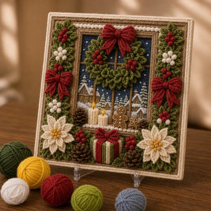 Weihnachts-Garn-Steckbild ohne Nähen | Foldery
