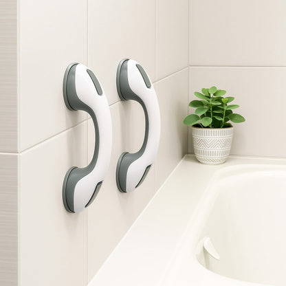 Haltegriff für Dusche, Badewanne oder WC mit Saugnapf | Badewannengriff für Senioren ohne Bohren | GripSicher