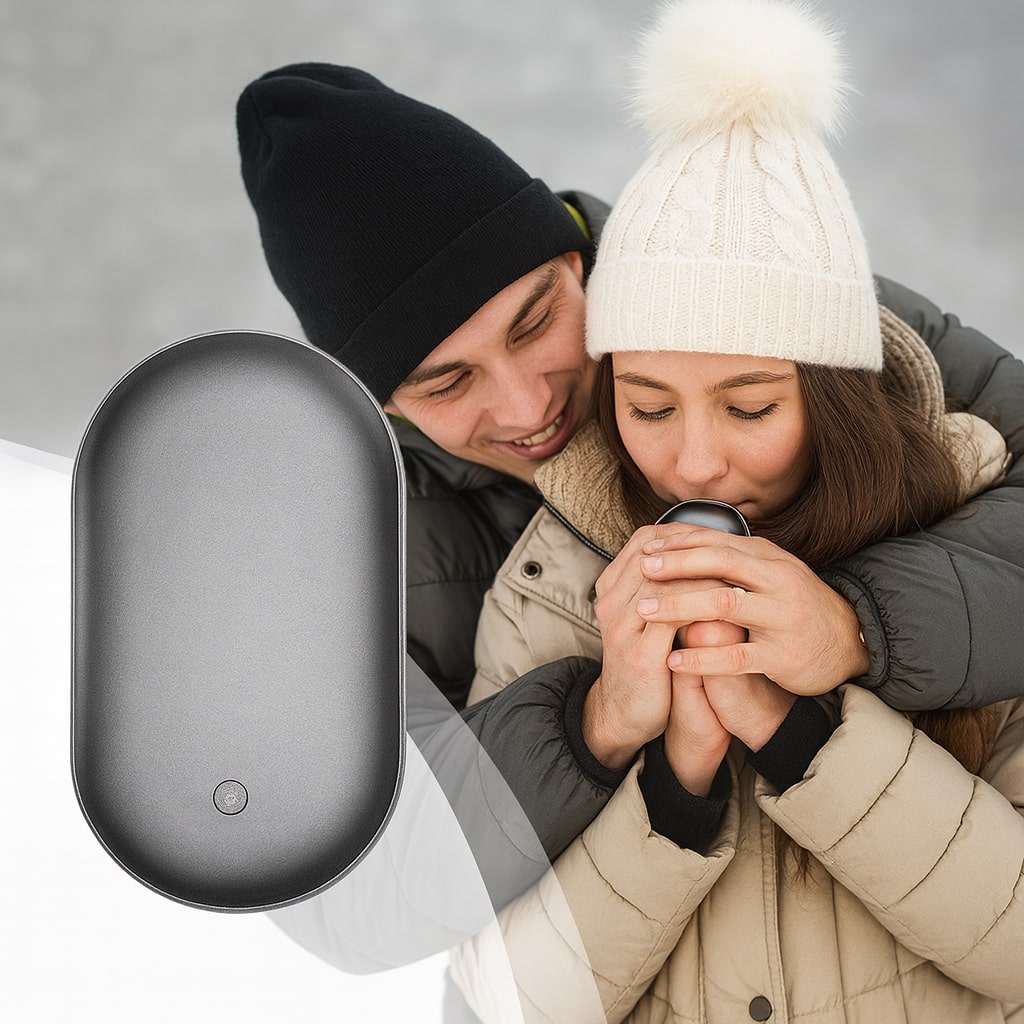 Elektrischer Handwärmer mit Powerbank 5200 mAh – 3 Temperaturstufen, wiederaufladbar, 2-in-1
