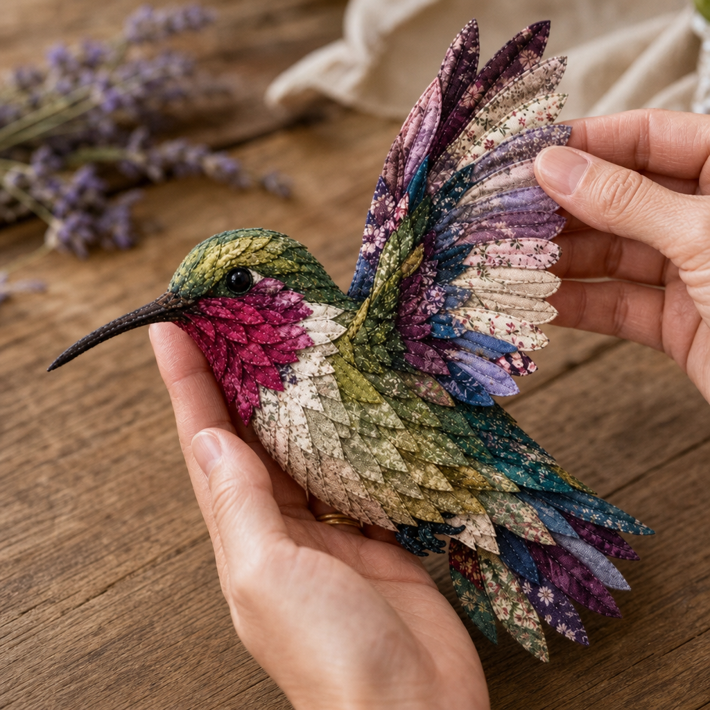 Wingmend | 3D Fabric Patchwork Hummingbird Craft Kit