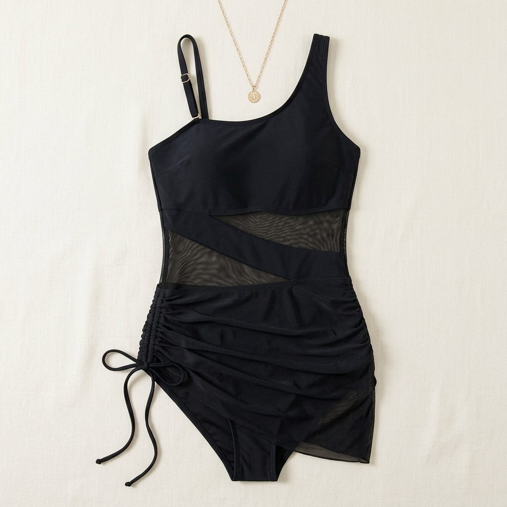 Rivara™ Badeanzug | Selbstbewusst am Pool mit Mesh-Detail & High-Waist