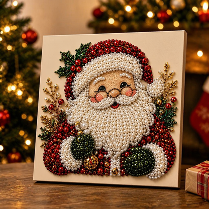 Weihnachts-Perlenbild Bastelset mit Zahlen | Purlbeam
