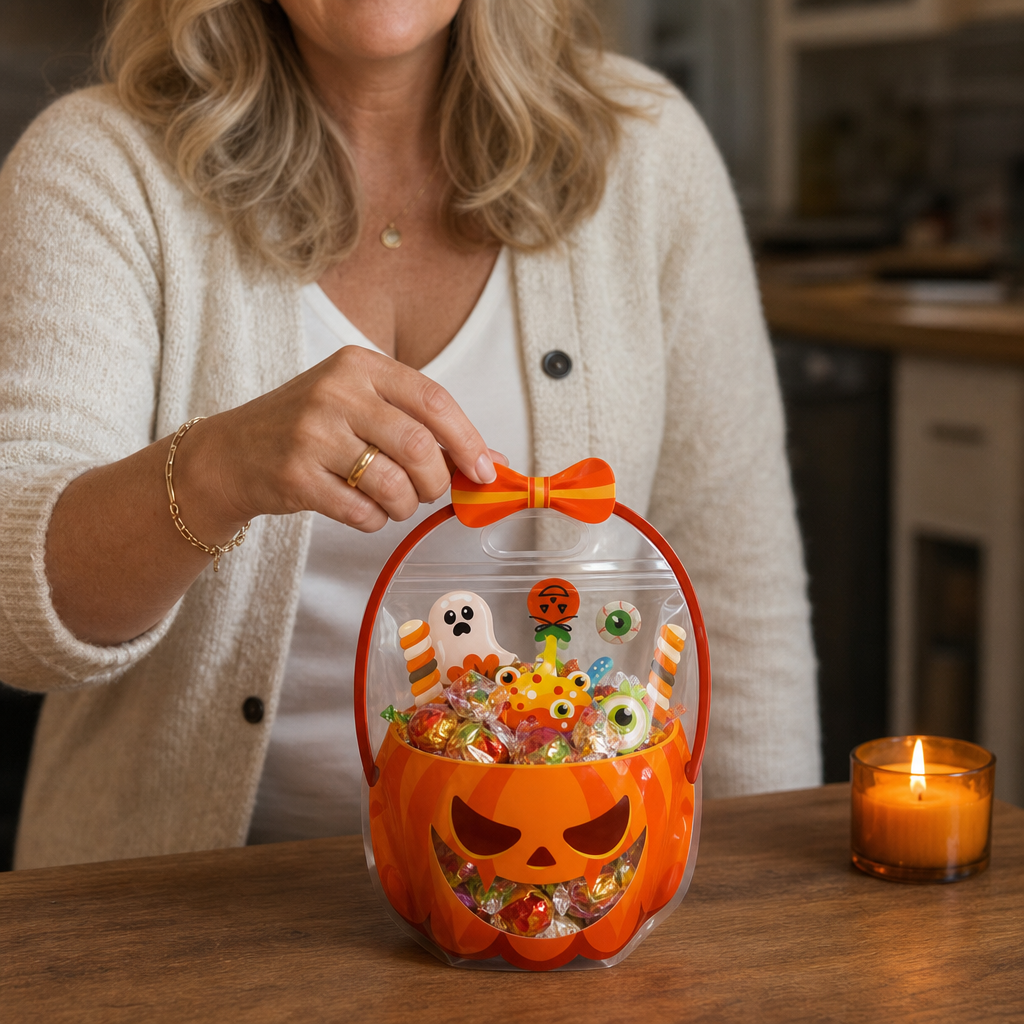 Glowkin – Transparente Kürbis-Tütchen mit Zipper | 30er-Set